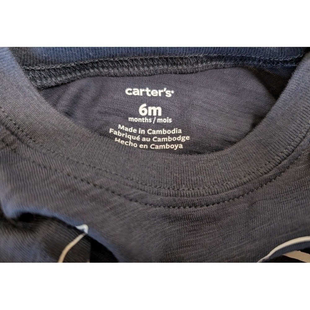 Carter's Baby Boy's Jogger Sets, 2 Sets Long Sleeve Tees and Sweats, 6 Months - Picture 9 of 10